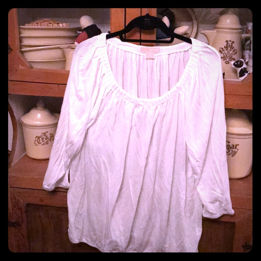 MICHAEL Michael Kors white peasant top sz 1x